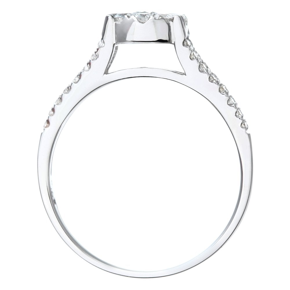 SPARKLD Round Brilliant 0.60ct I/I1 Diamond 18ct White Gold Engagement Ring