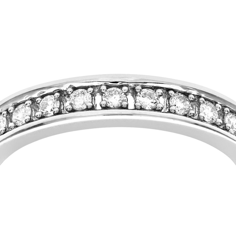 SPARKLD 18ct White Gold Half Carat Diamond Full Eternity Ring