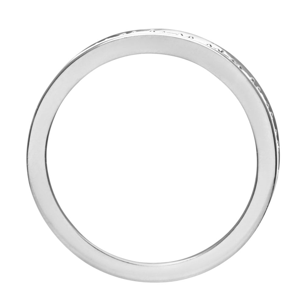 SPARKLD 18ct White Gold Half Carat Diamond Full Eternity Ring