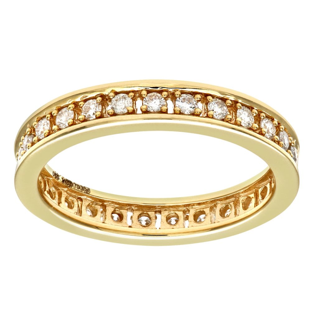 SPARKLD 18ct Yellow Half Carat Diamond Full Eternity Ring