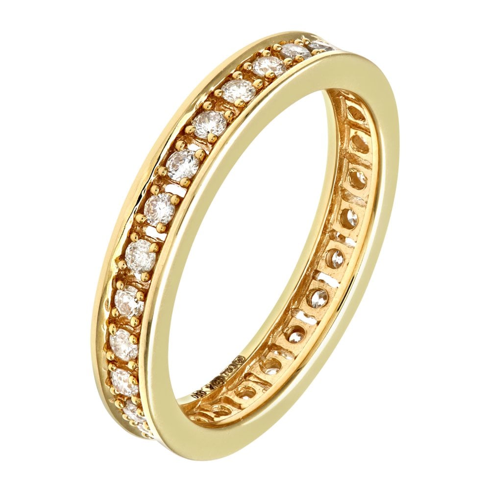 SPARKLD 18ct Yellow Half Carat Diamond Full Eternity Ring