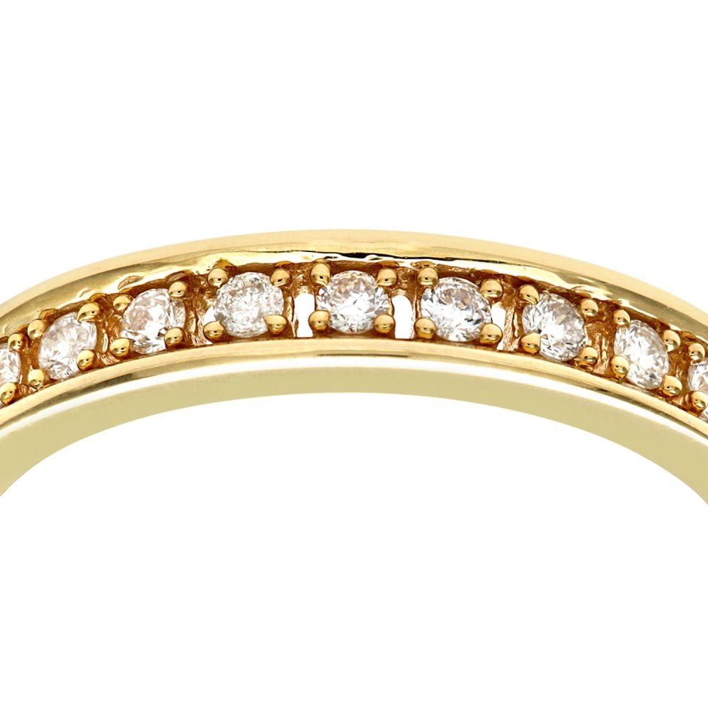 SPARKLD 18ct Yellow Half Carat Diamond Full Eternity Ring