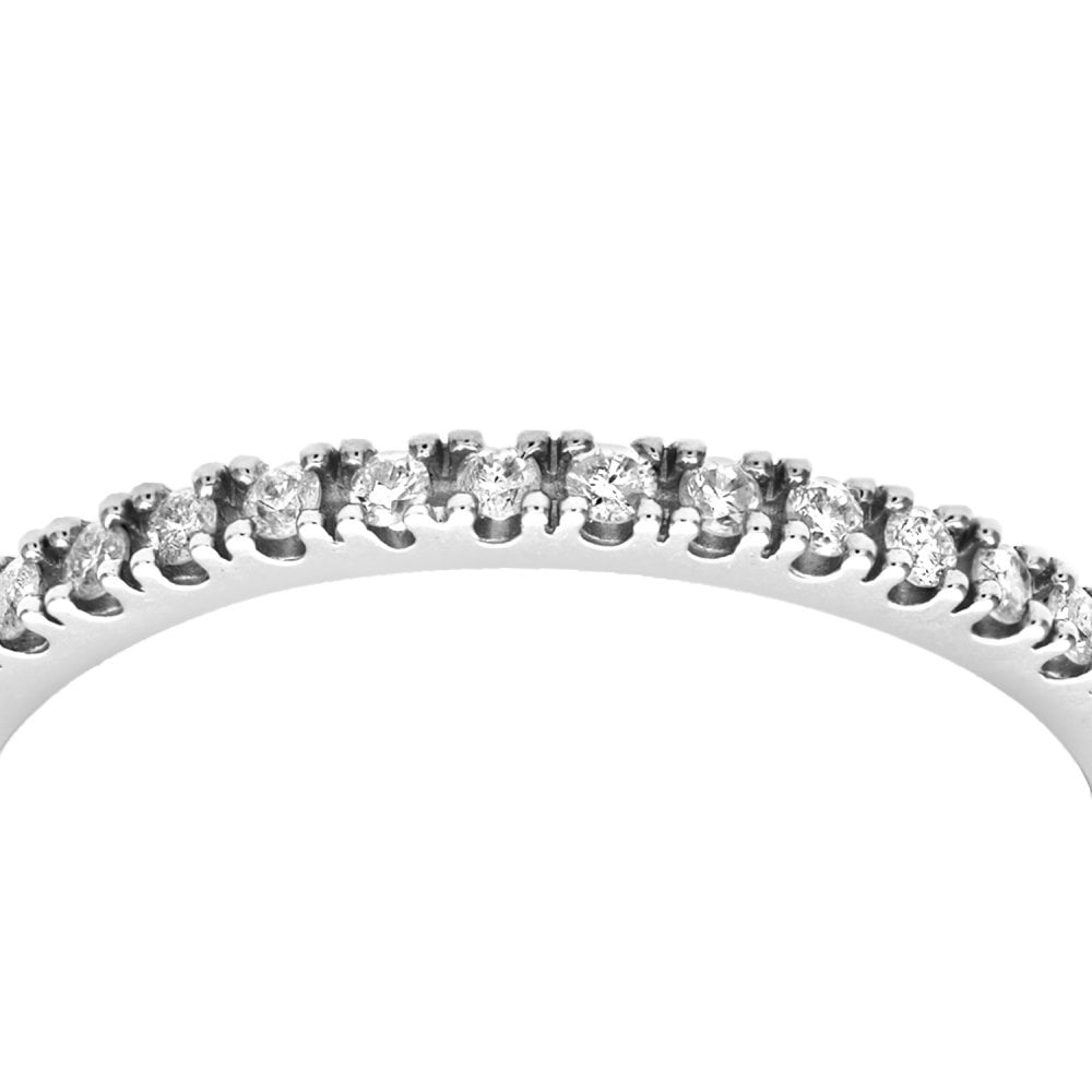 SPARKLD 9ct White Gold 0.36ct Diamond Full Eternity Ring