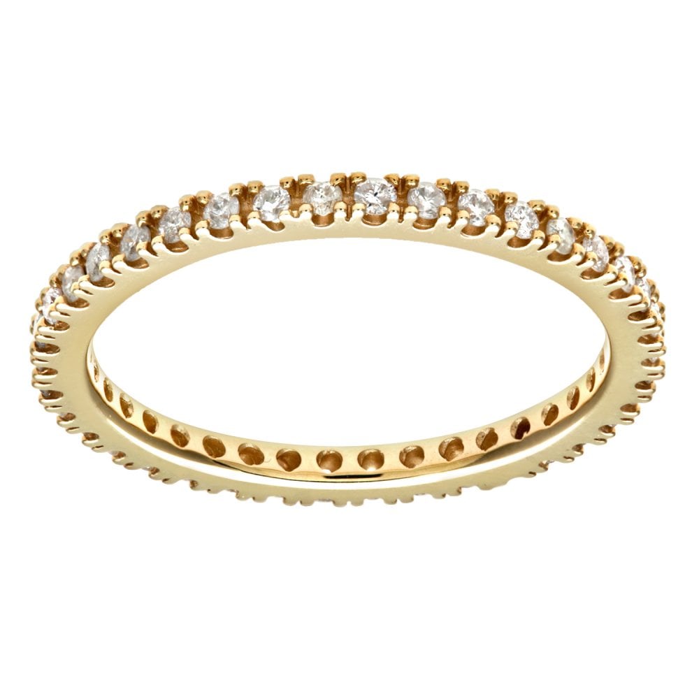 SPARKLD 9ct Yellow Gold 0.36ct Diamond Full Eternity Ring