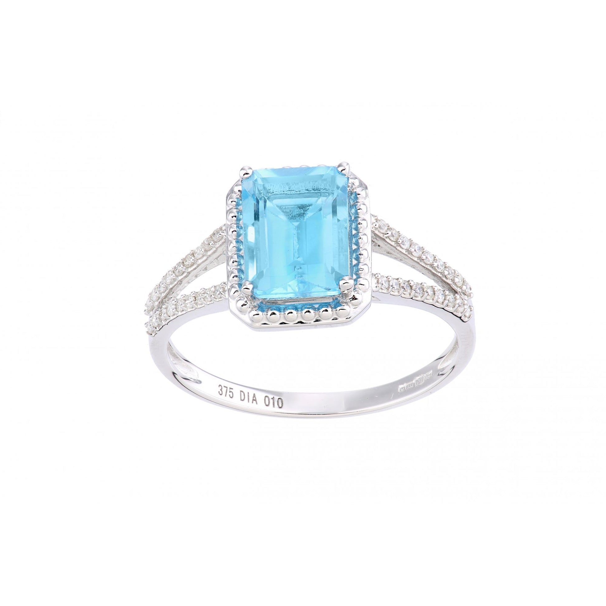 SPARKLD Women 9 ct (375) Blue Topaz Ring