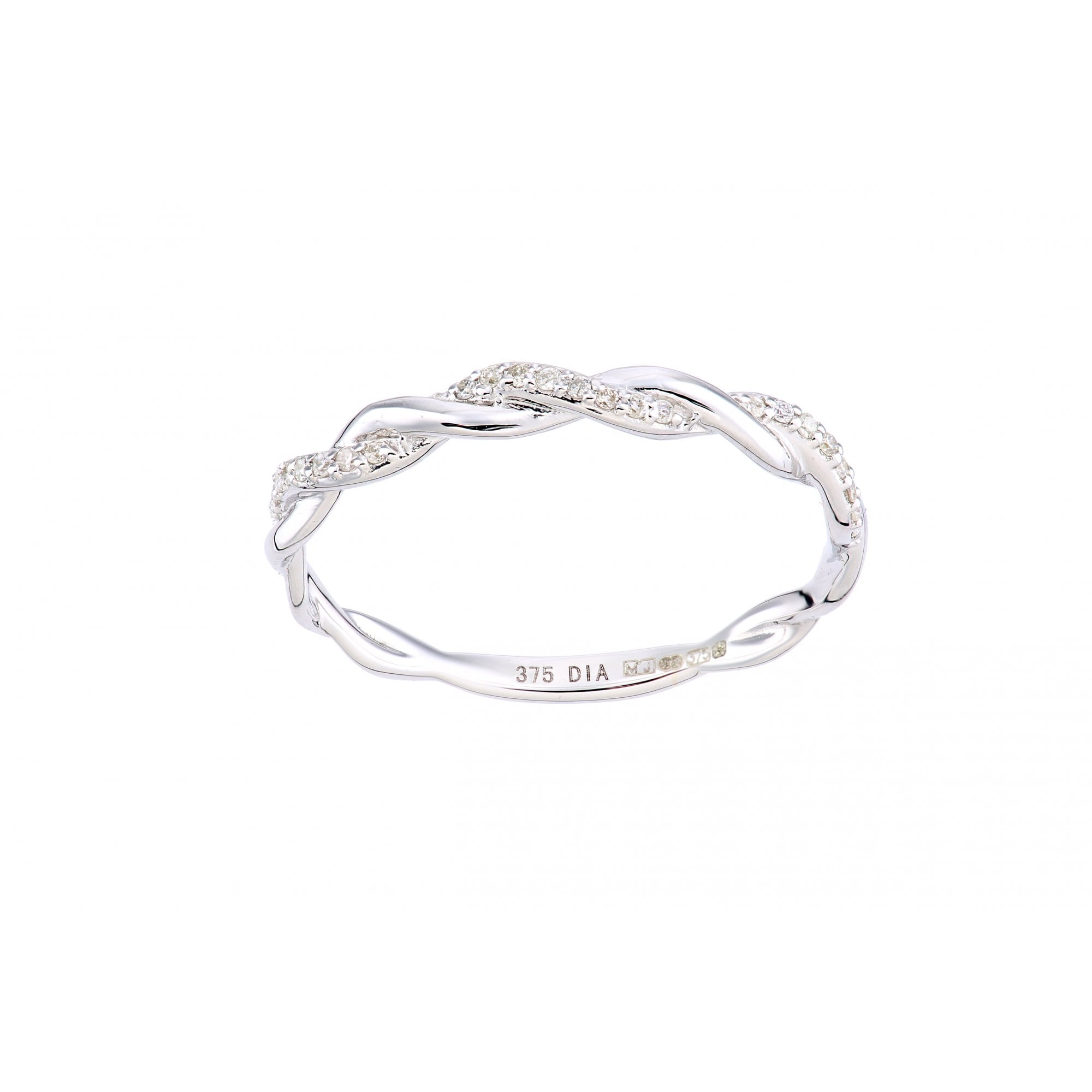 SPARKLD Women 9 ct (375) White Diamond Ring