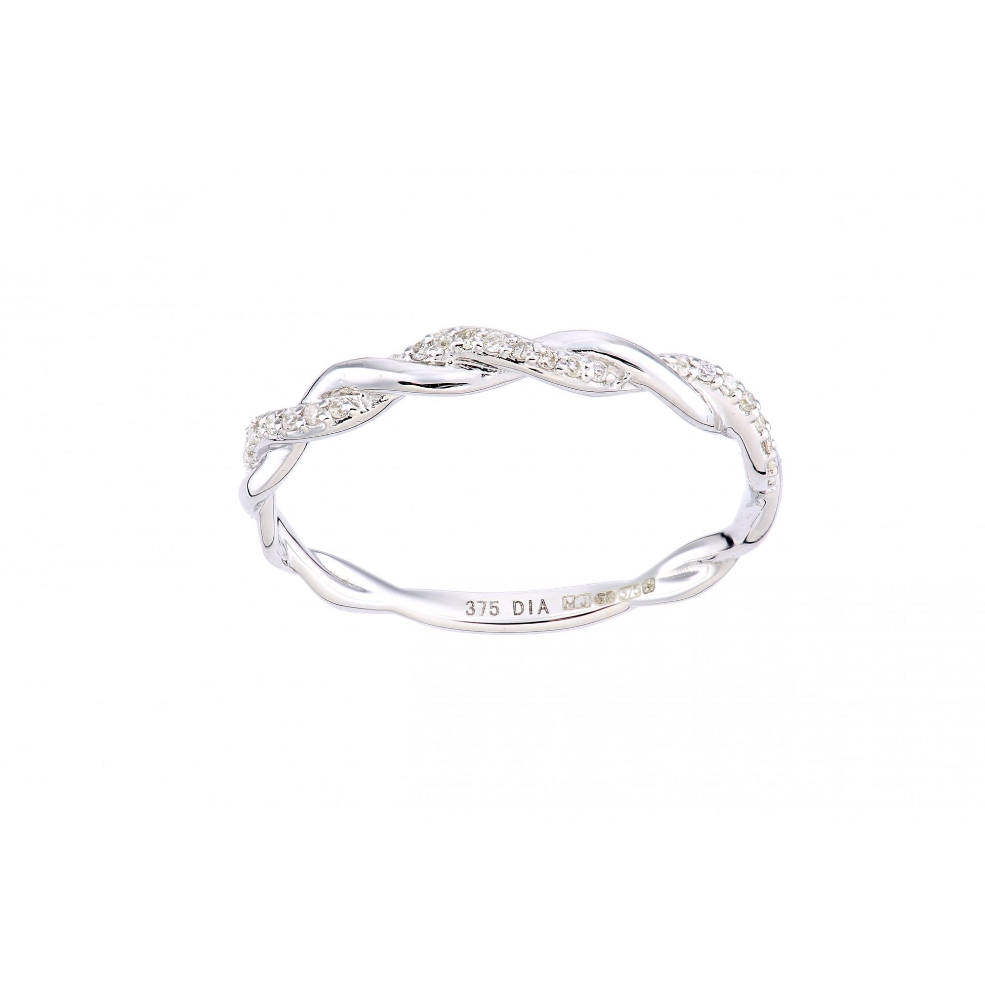 SPARKLD Women 9 ct (375) White Diamond Ring