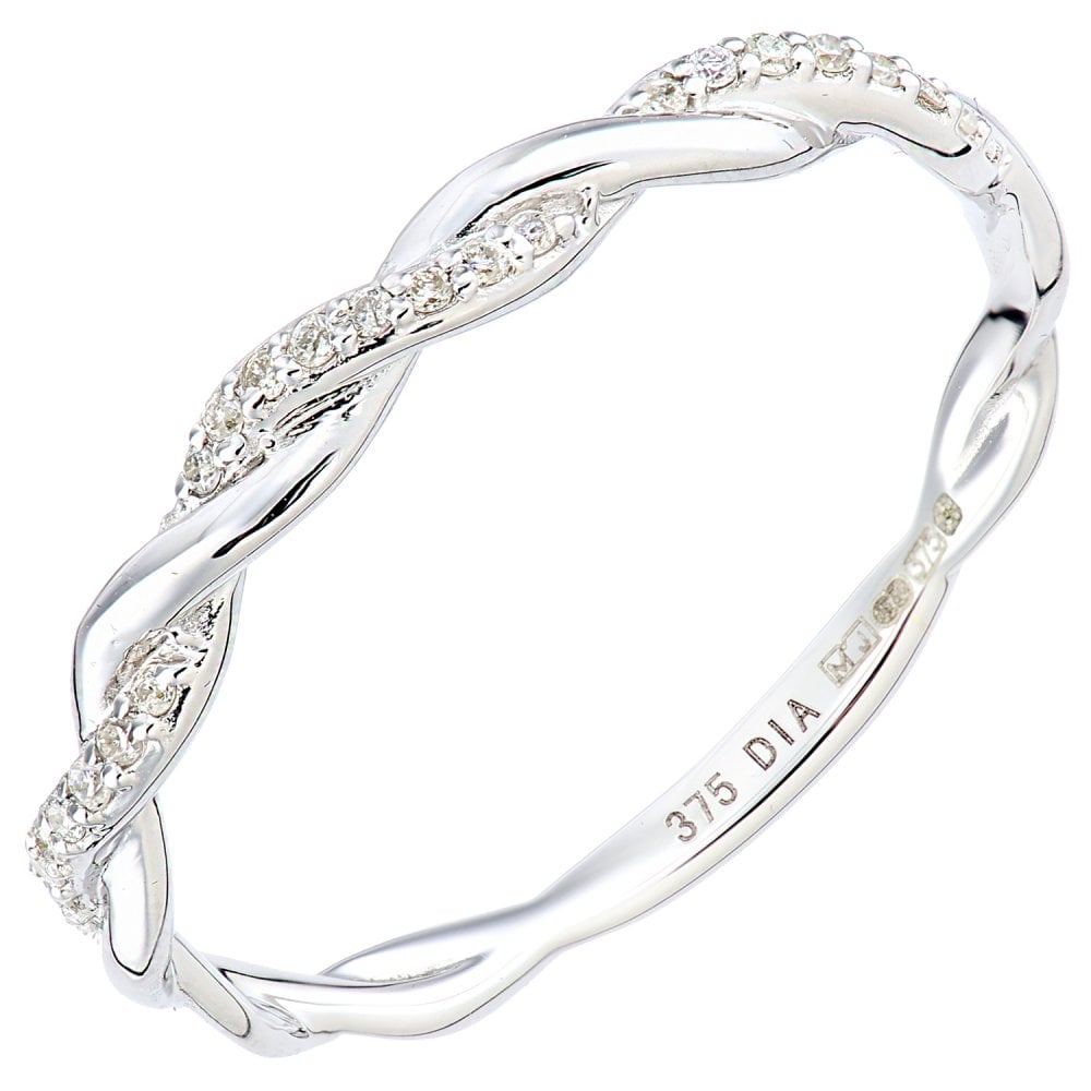 SPARKLD Women 9 ct (375) White Diamond Ring