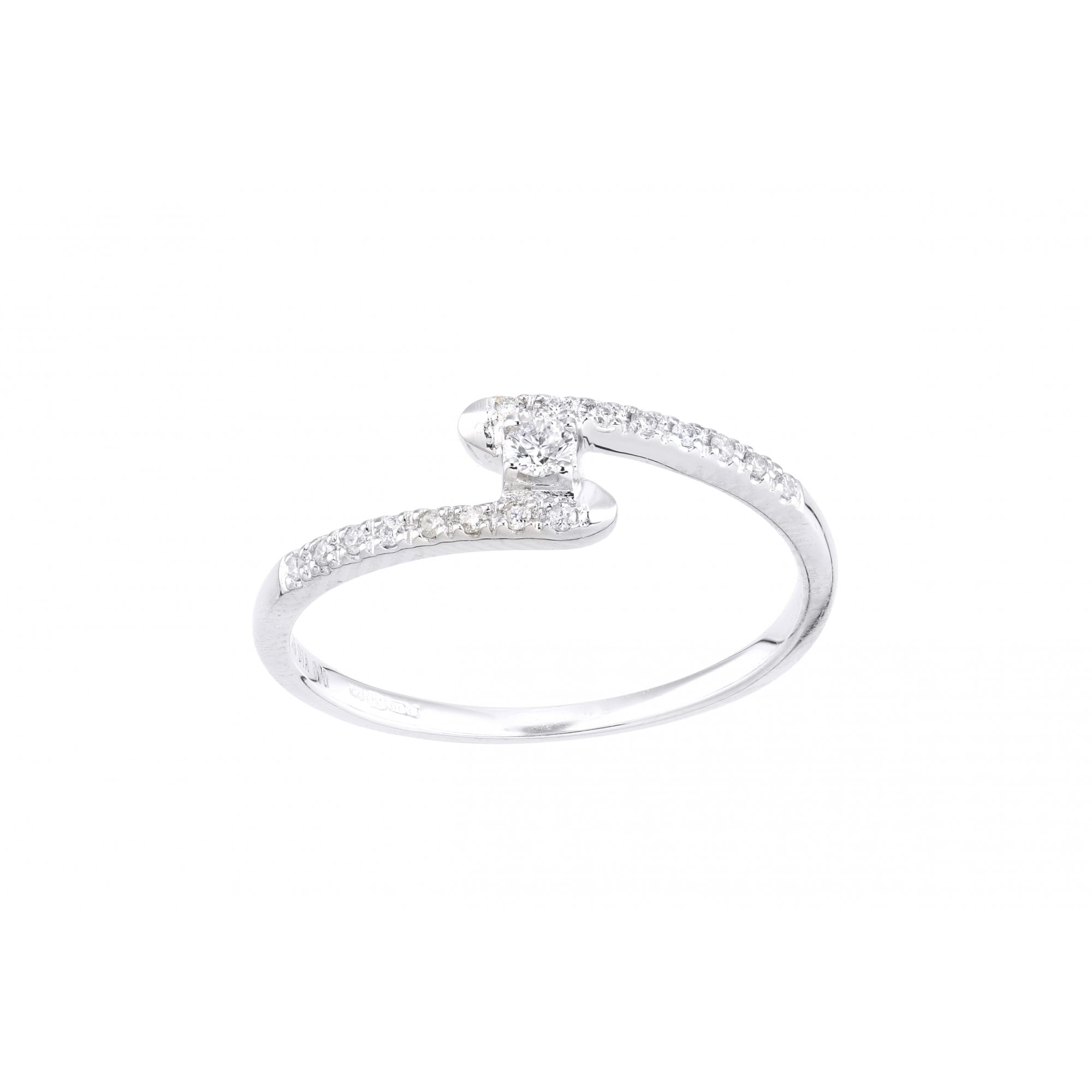 SPARKLD Women 9 ct (375) White Diamond Ring