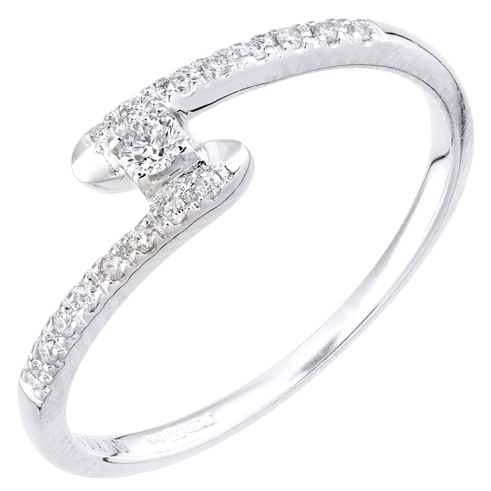 SPARKLD Women 9 ct (375) White Diamond Ring