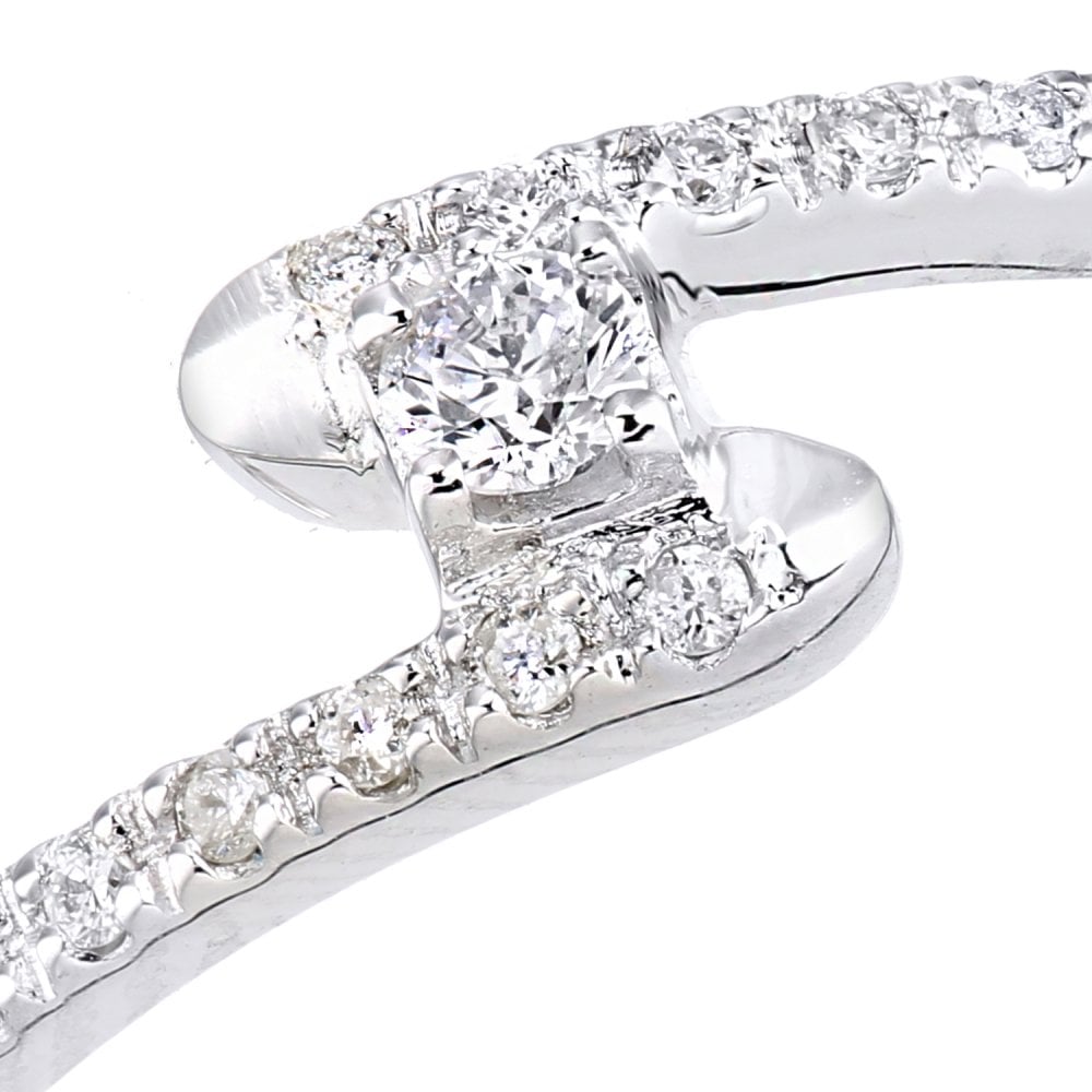 SPARKLD Women 9 ct (375) White Diamond Ring
