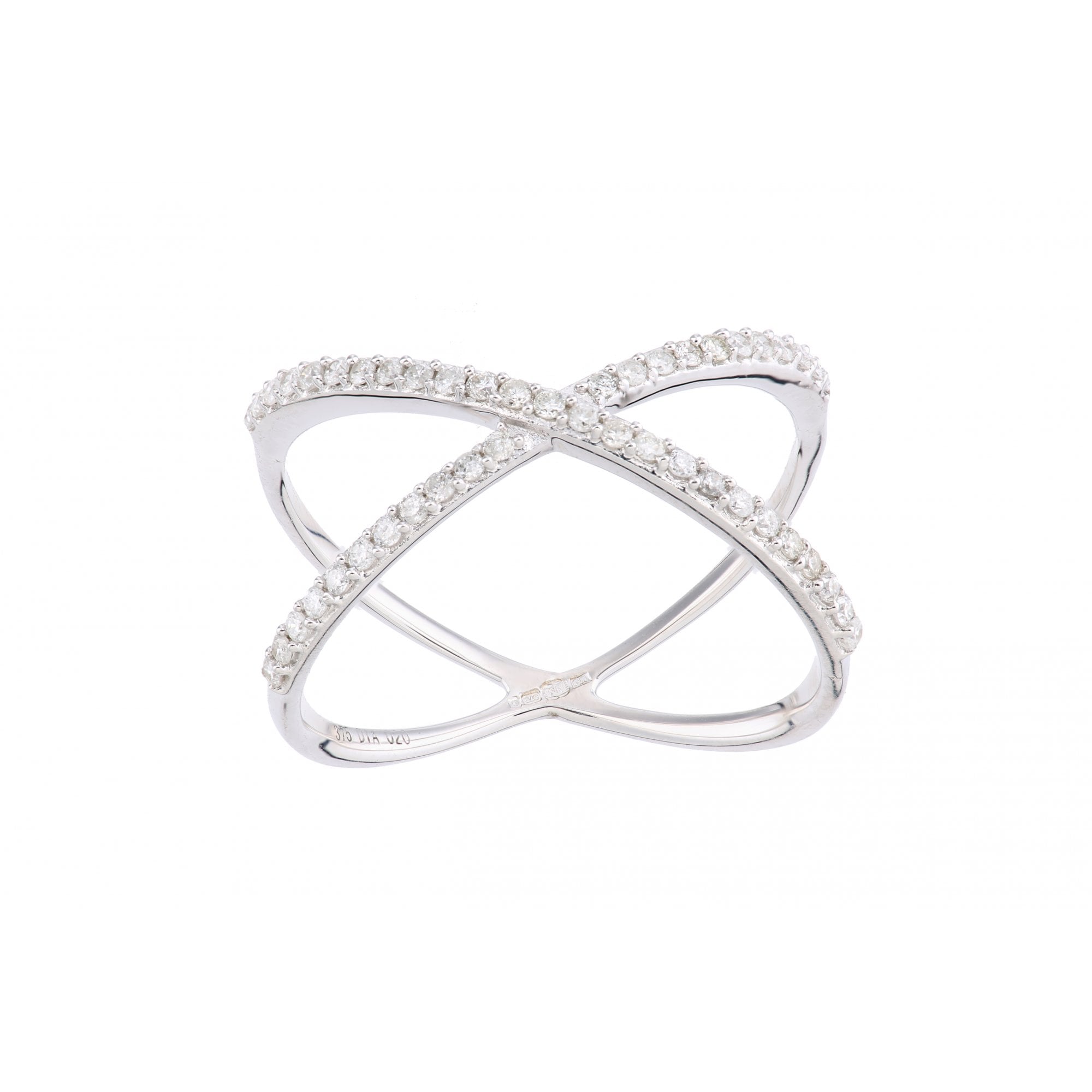 SPARKLD Women 9 ct (375) White Diamond Promise Ring