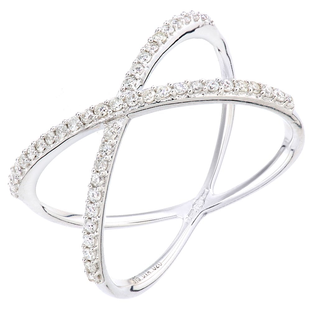 SPARKLD Women 9 ct (375) White Diamond Promise Ring