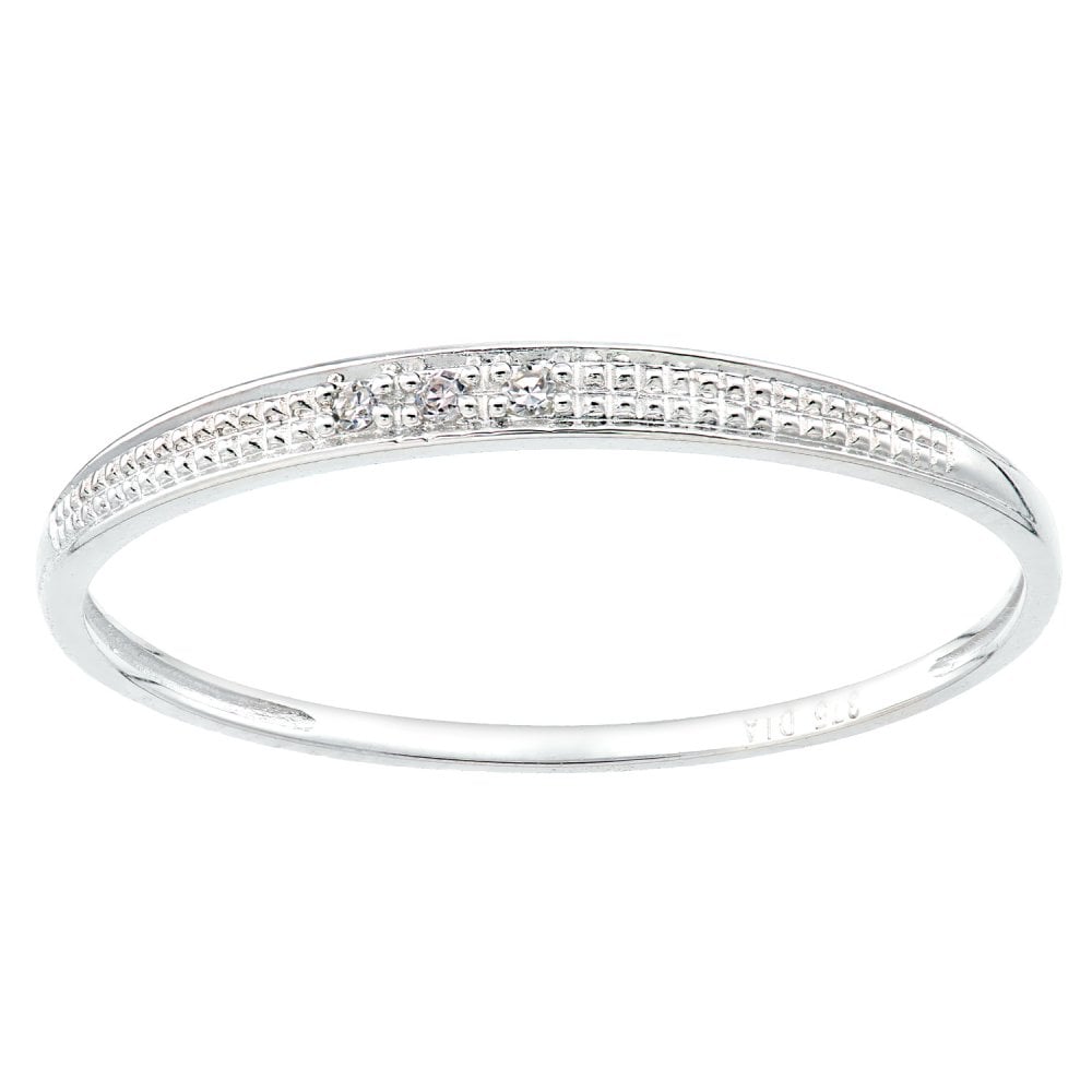 SPARKLD 9ct White Gold Diamond Eternity Ring