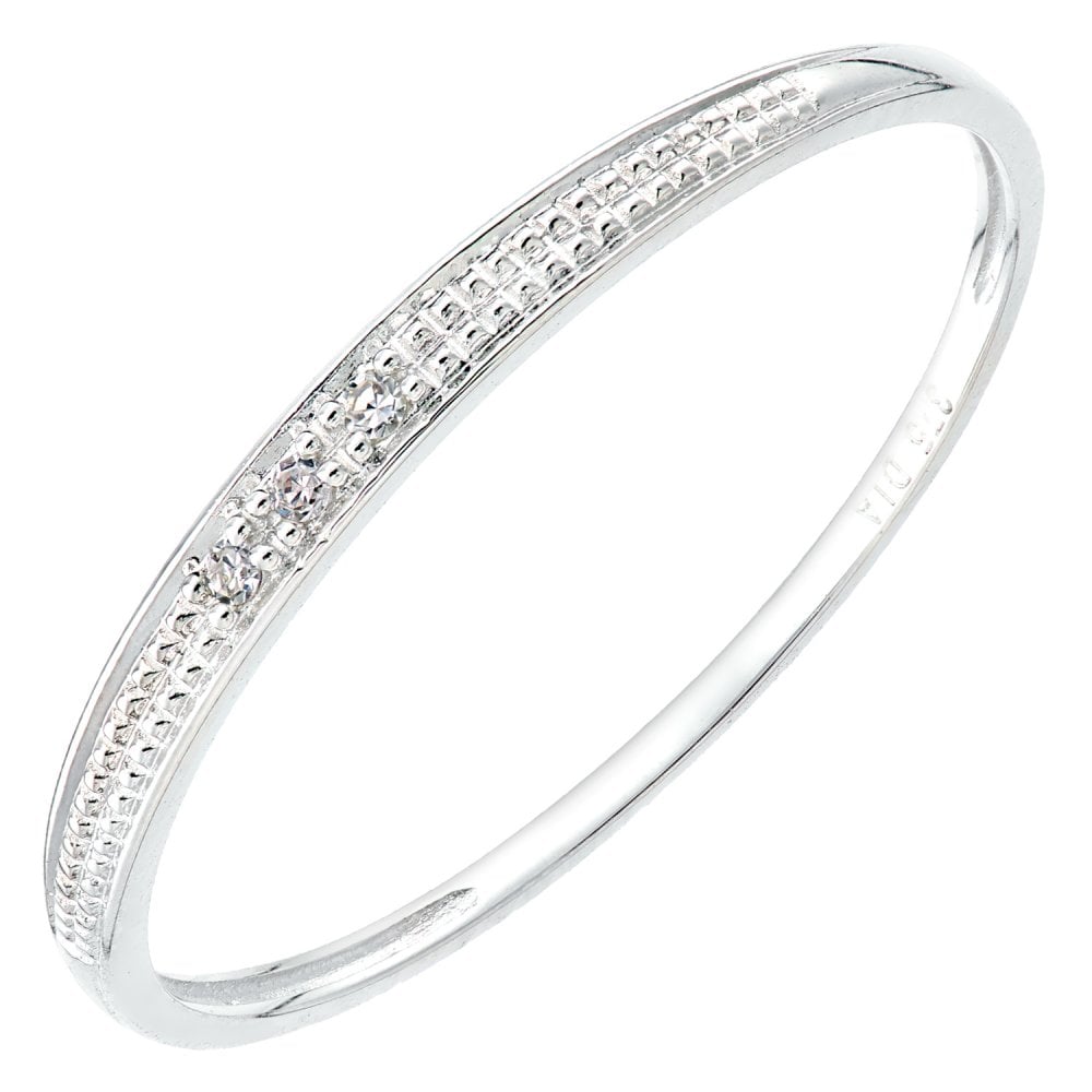 SPARKLD 9ct White Gold Diamond Eternity Ring