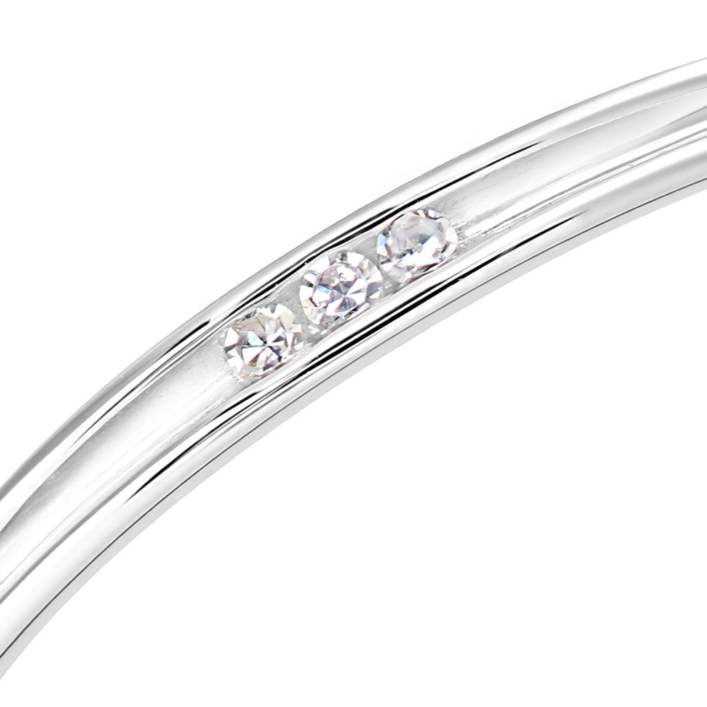 SPARKLD 9ct White Gold Diamond Trilogy Ring