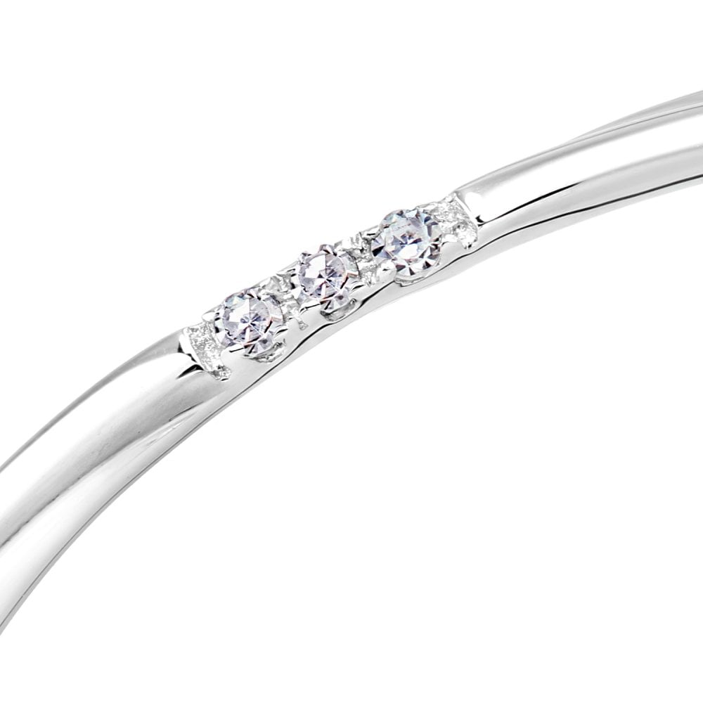 SPARKLD 9ct White Gold Diamond Trilogy Ring