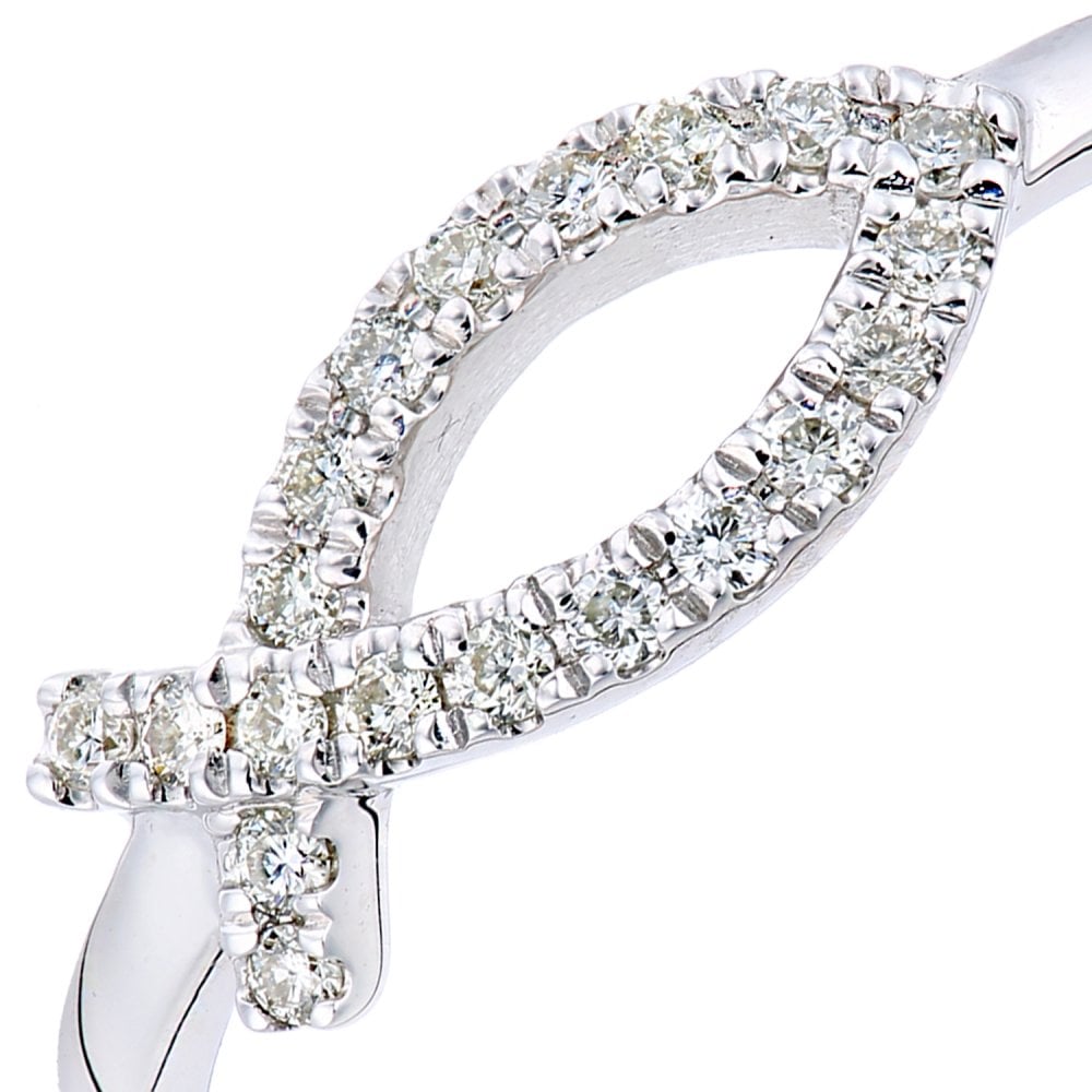 SPARKLD Women 9ct (375) White Diamond Promise Ring