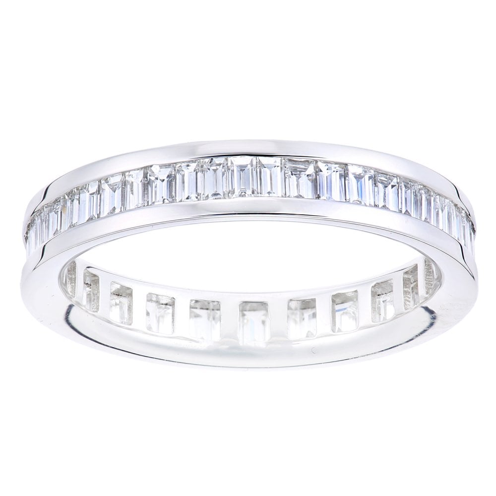 SPARKLD Women 18ct (750) White Diamond Eternity Ring