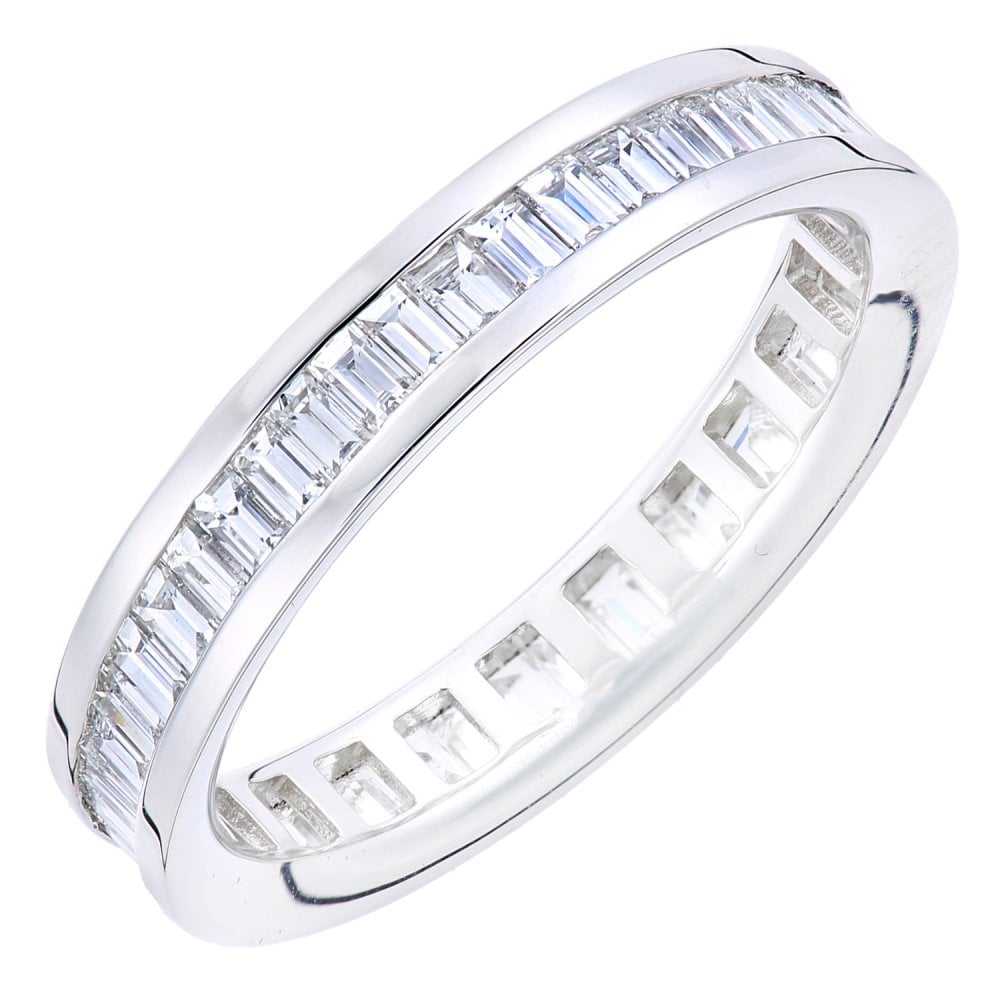 SPARKLD Women 18ct (750) White Diamond Eternity Ring