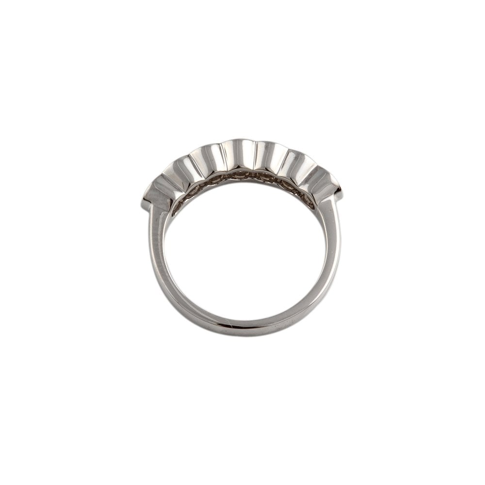 White Gold 0.55ct Round Brilliant Diamond Seven Stone Half Eternity Ring