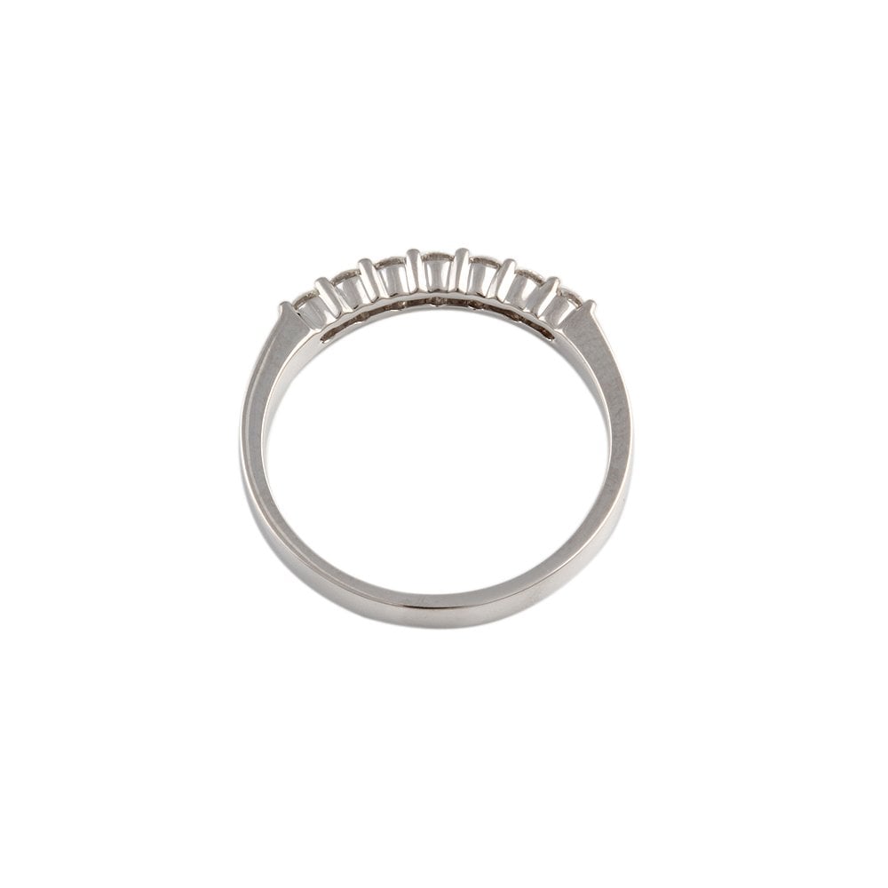 White Gold 0.45ct Round Brilliant Diamond Seven Stone Half Eternity Ring