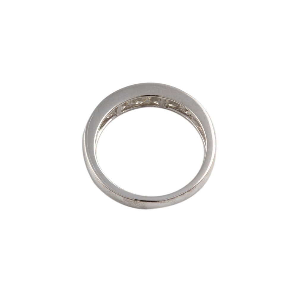 White Gold 1.00ct Round Brilliant Diamond Seven Stone Half Eternity Ring