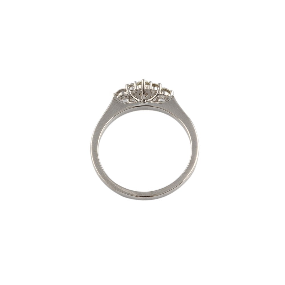 White Gold 0.75ct Round Brilliant Diamond Cluster Ring