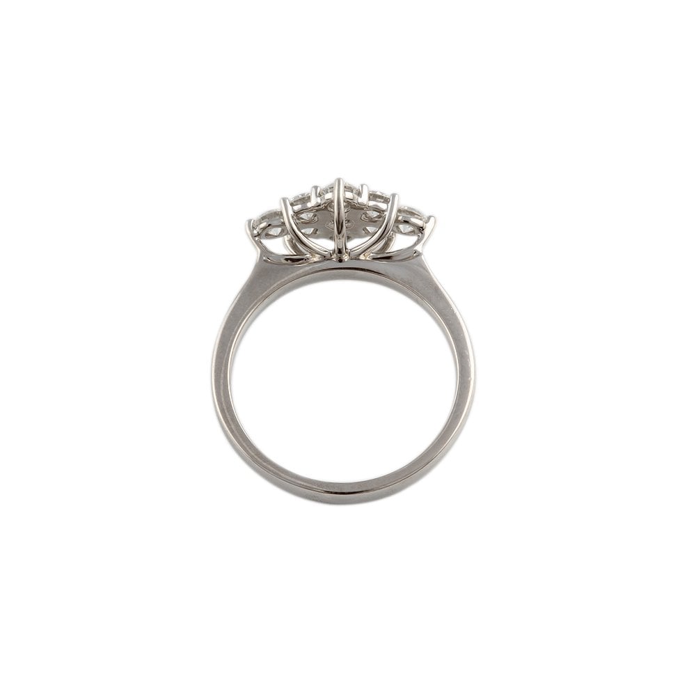 White Gold 1.10ct Round Brilliant Diamond Cluster Ring