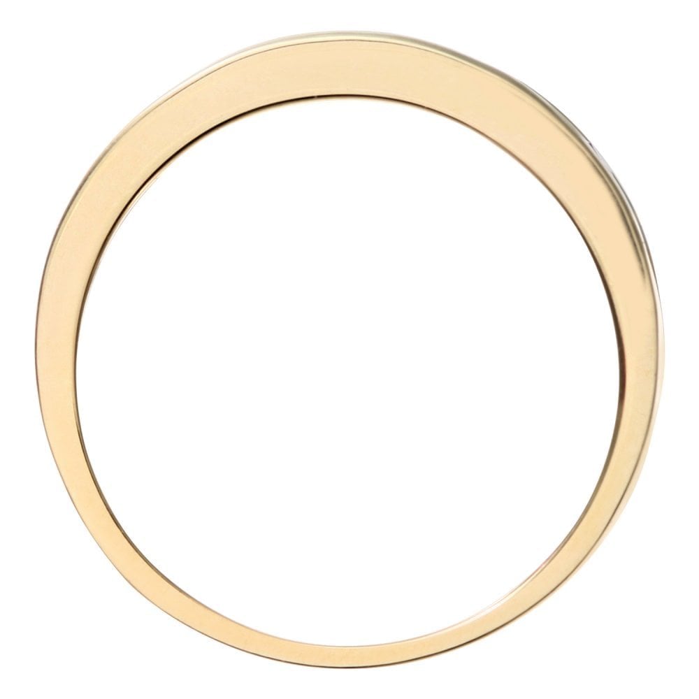 SPARKLD Round Brilliant Sapphire and Diamonds 9ct Eternity Ring