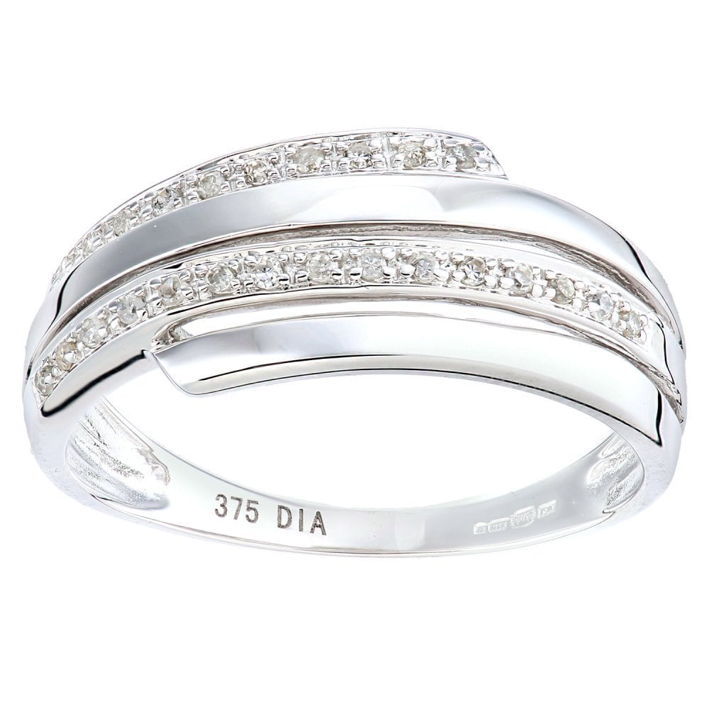 SPARKLD Women 14 ct (375) White Diamond Ring