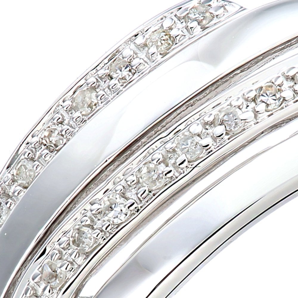 SPARKLD Women 14 ct (375) White Diamond Ring