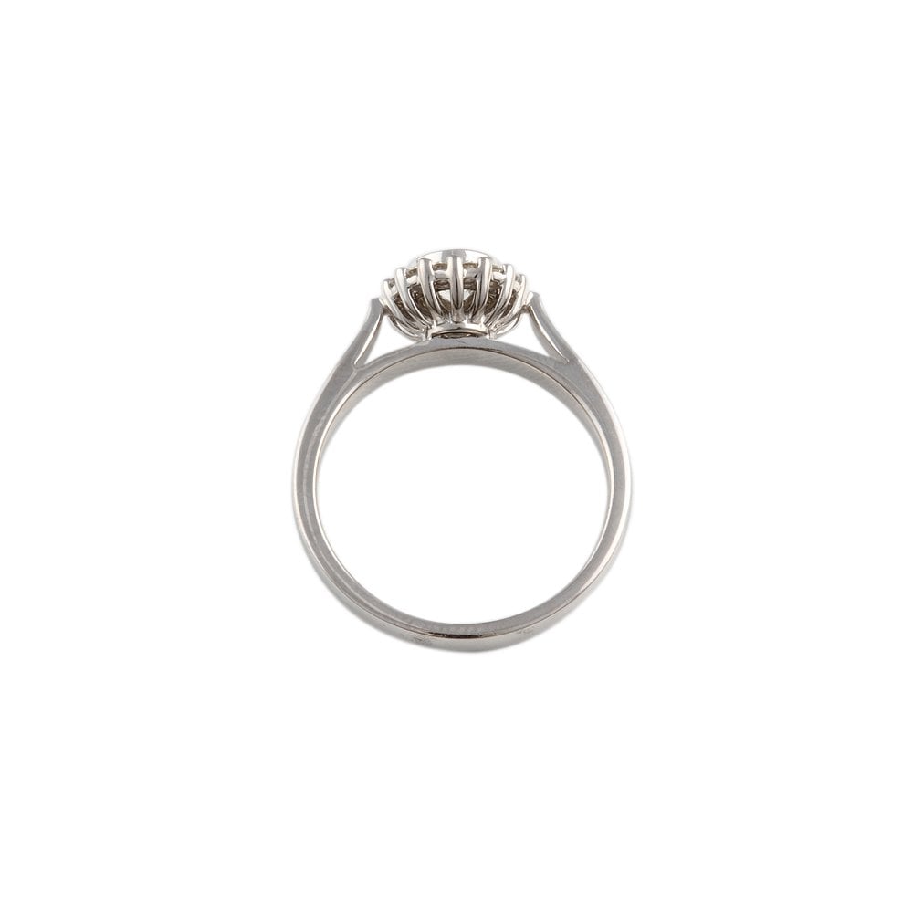 White Gold 0.60ct Round Brilliant Diamond Cluster Ring