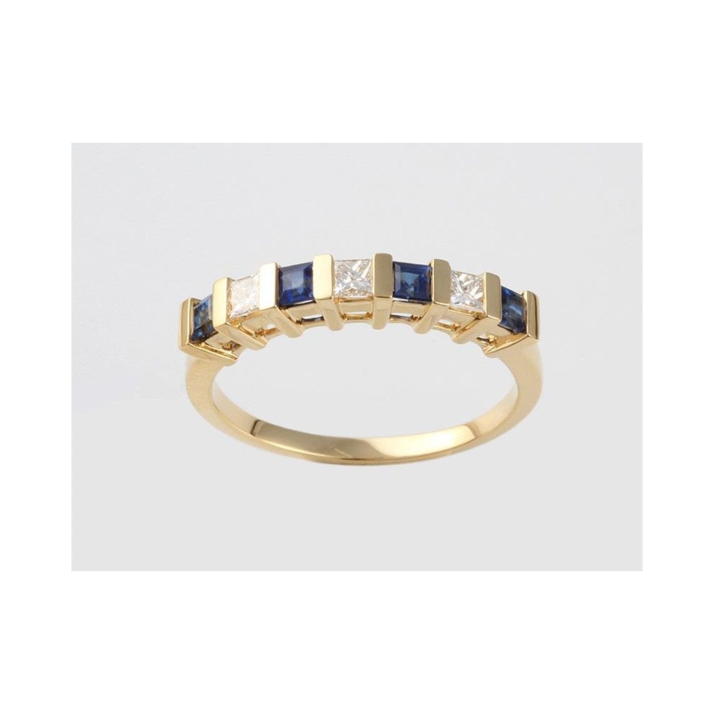 18ct Yellow Gold Sapphire 0.61ct And Diamond 0.31ct Ring