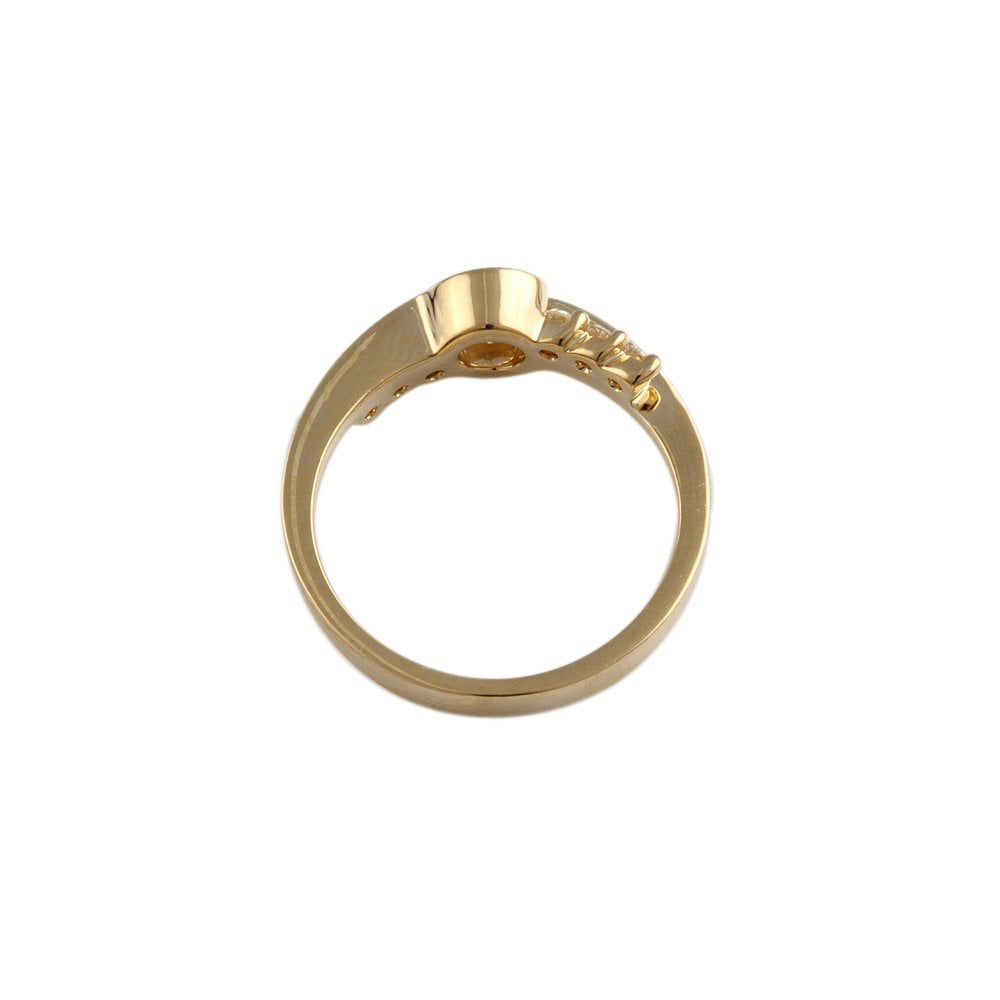 Yellow Gold 0.55ct Round Brilliant Diamond Cluster Ring