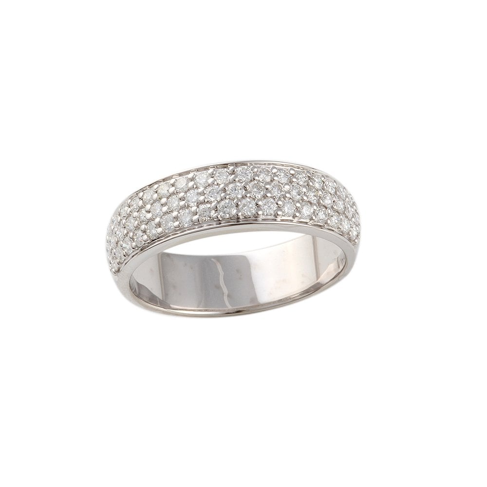 White Gold 0.55ct Round Brilliant Diamond Half Eternity Ring
