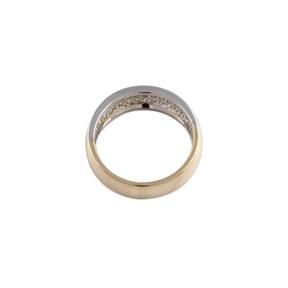 Yellow and White Gold 0.70ct Round Brilliant Diamond Half Eternity Ring