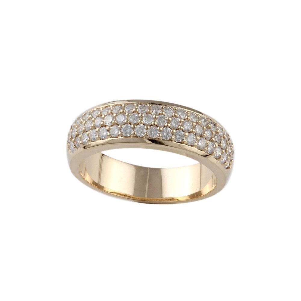 Yellow Gold 1.05ct Round Brilliant Diamond Half Eternity Ring
