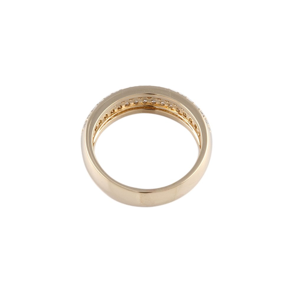 Yellow Gold 1.05ct Round Brilliant Diamond Half Eternity Ring