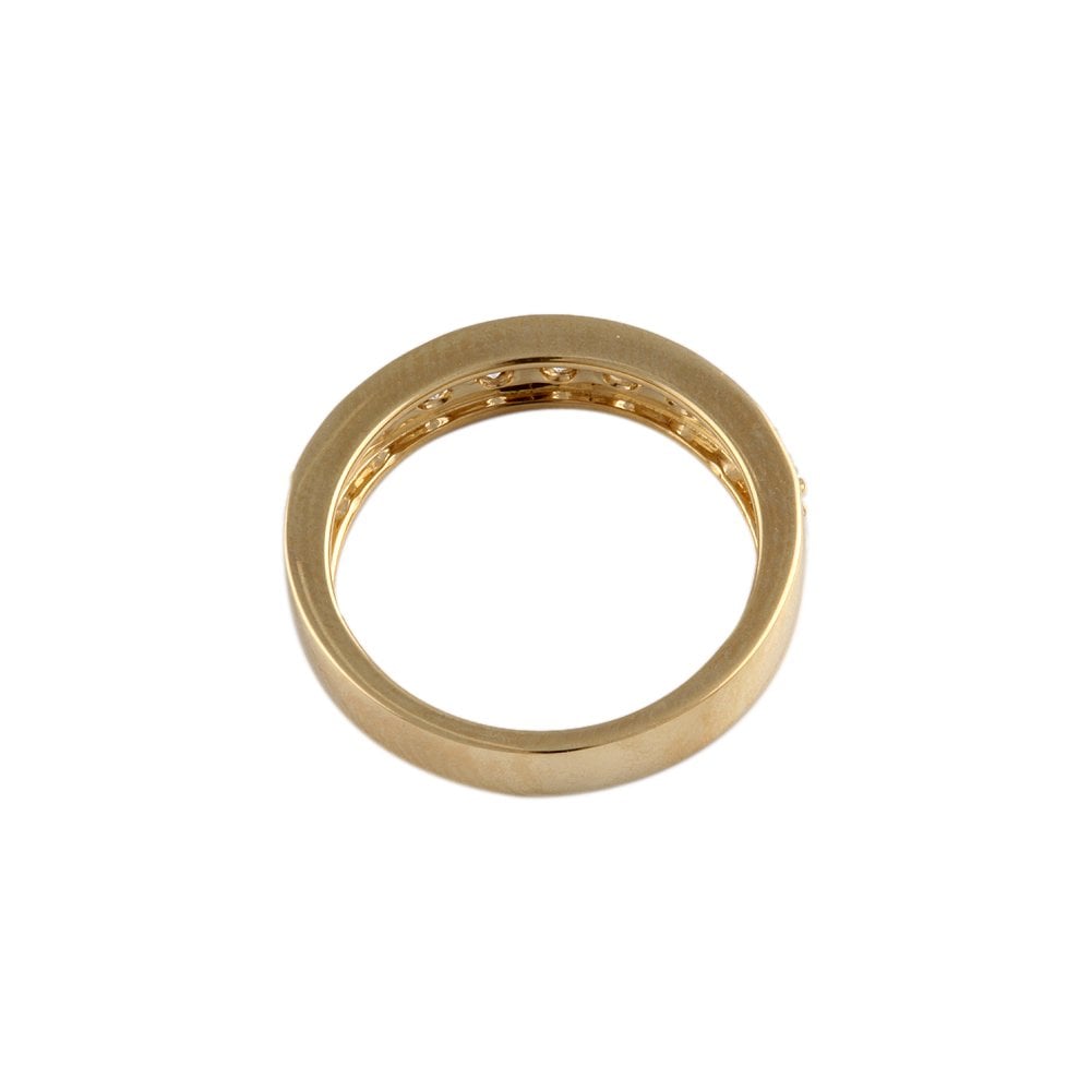 Yellow Gold 0.80ct Round Brilliant Diamond Half Eternity Ring