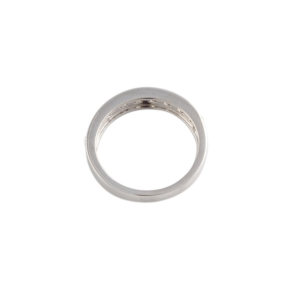 White Gold 1.00ct Round Brilliant Diamond Half Eternity Ring