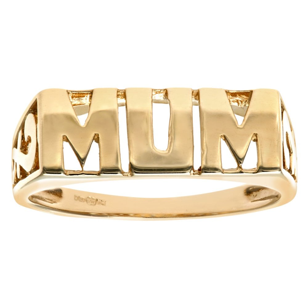 SPARKLD 9ct Yellow Gold Mum Ring