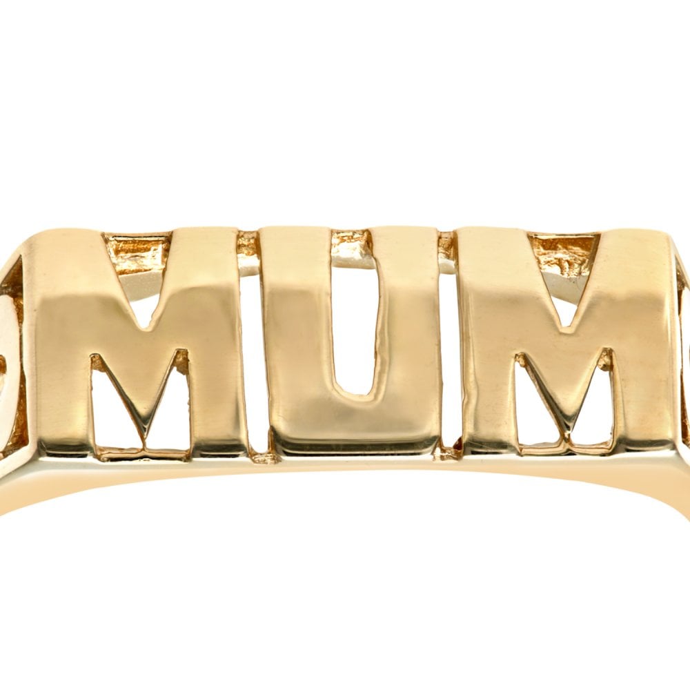 SPARKLD 9ct Yellow Gold Mum Ring