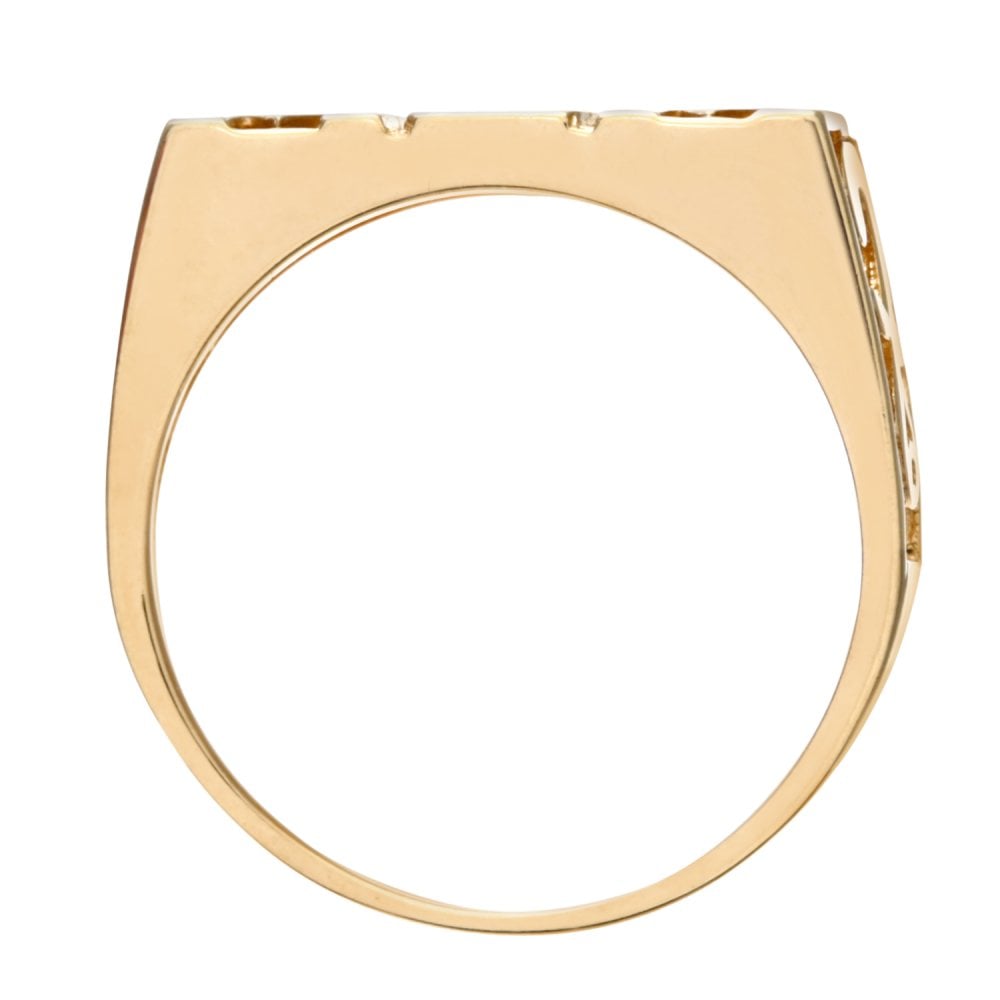 SPARKLD 9ct Yellow Gold Mum Ring