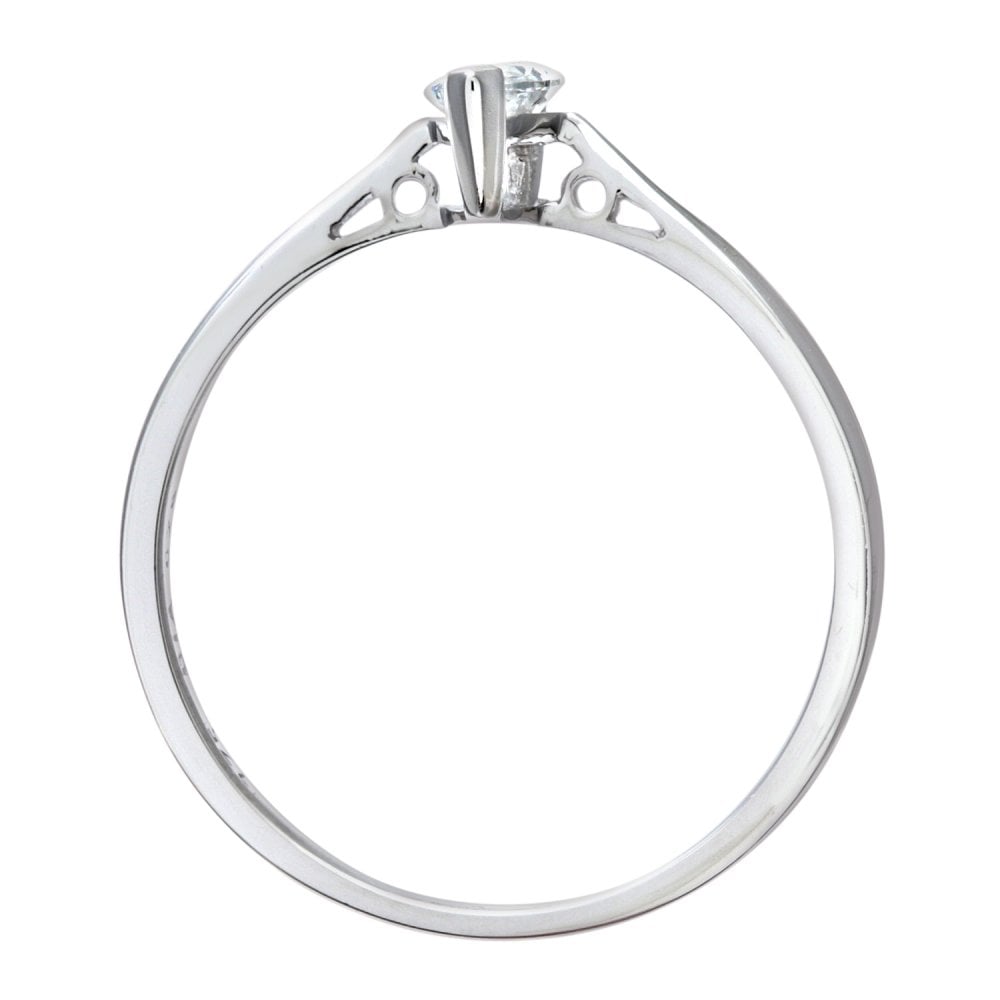 SPARKLD 9ct White Gold 0.25ct Diamond Engagement Ring