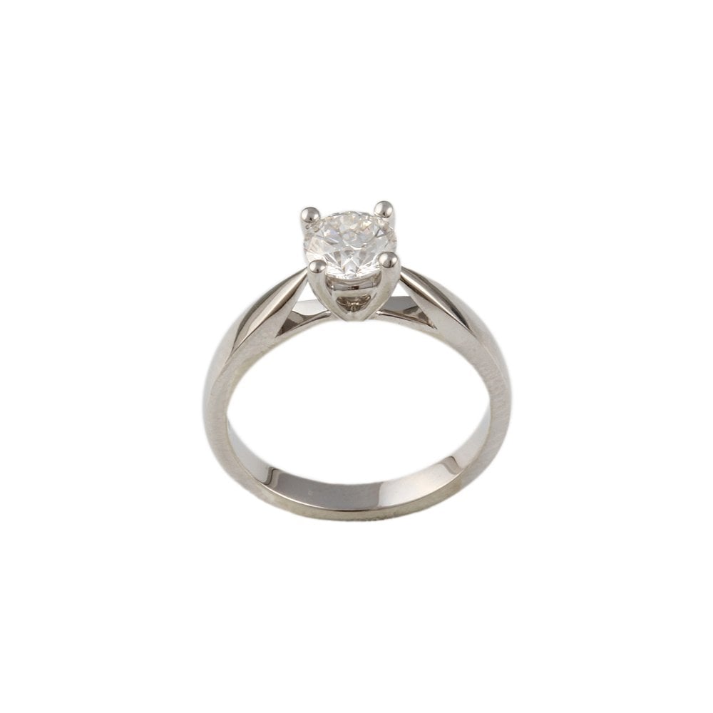 White Gold 0.55ct Round Diamond Solitaire Ring