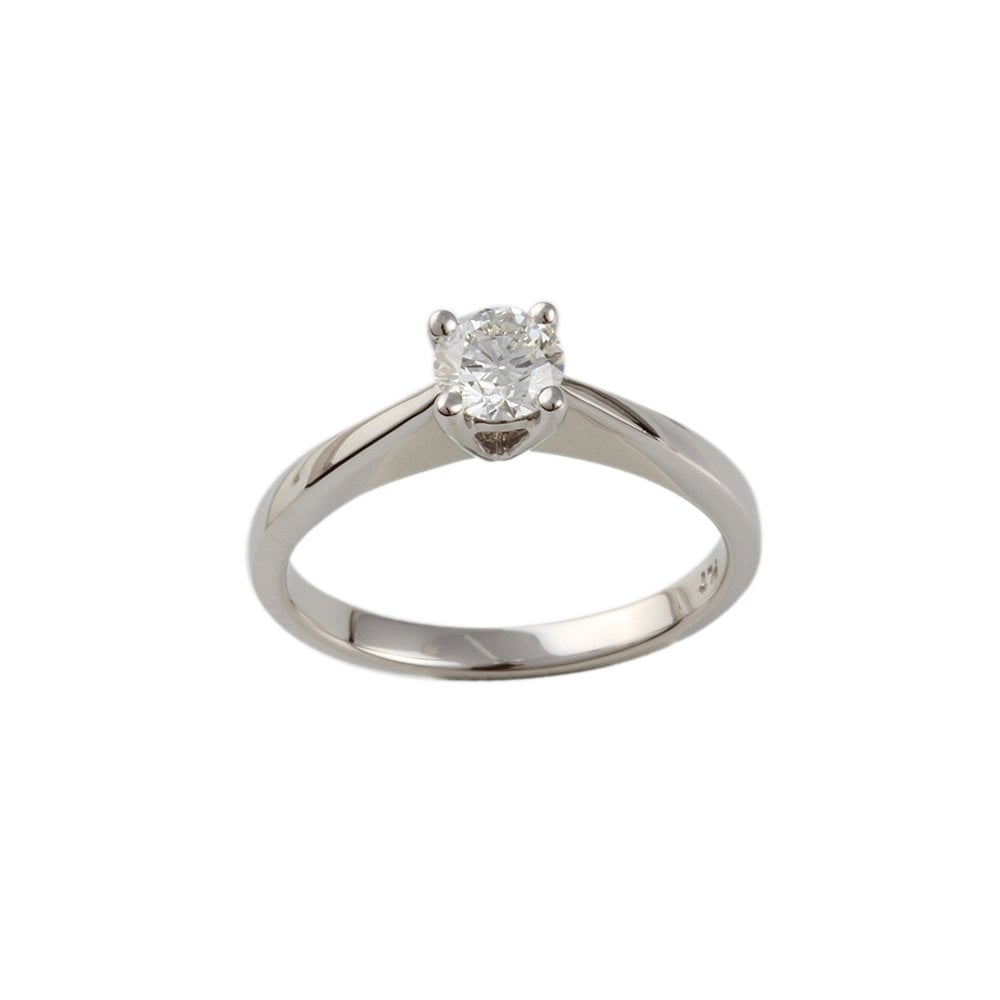 White Gold 0.40ct Round Diamond Solitaire Ring