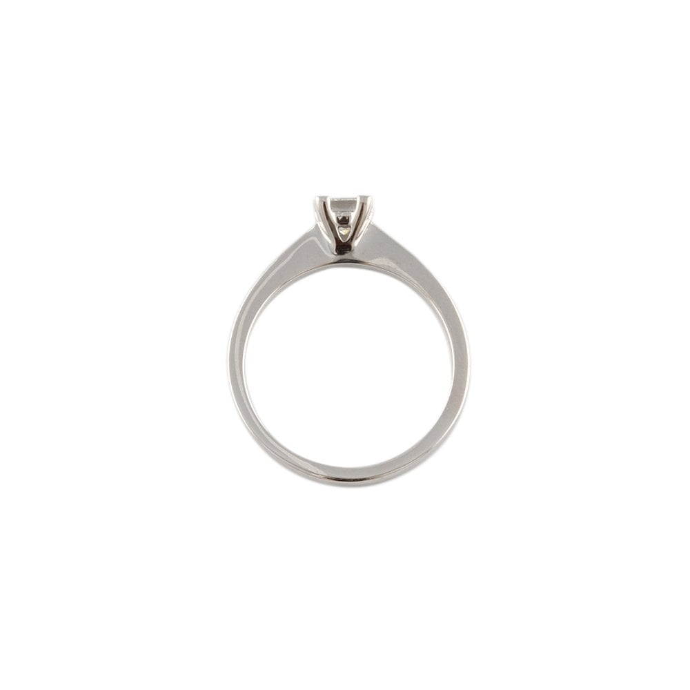 White Gold 0.30ct Princess Cut Diamond Solitaire Ring