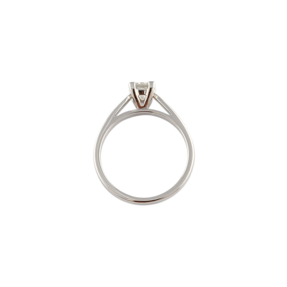 White Gold 0.50ct Princess Cut Diamond Solitaire Ring