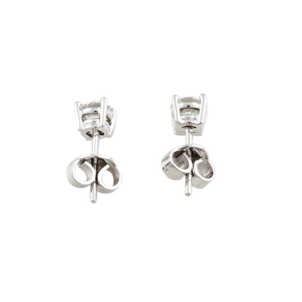 18ct  White Gold Diamond Solitaire earrings 0.64ct
